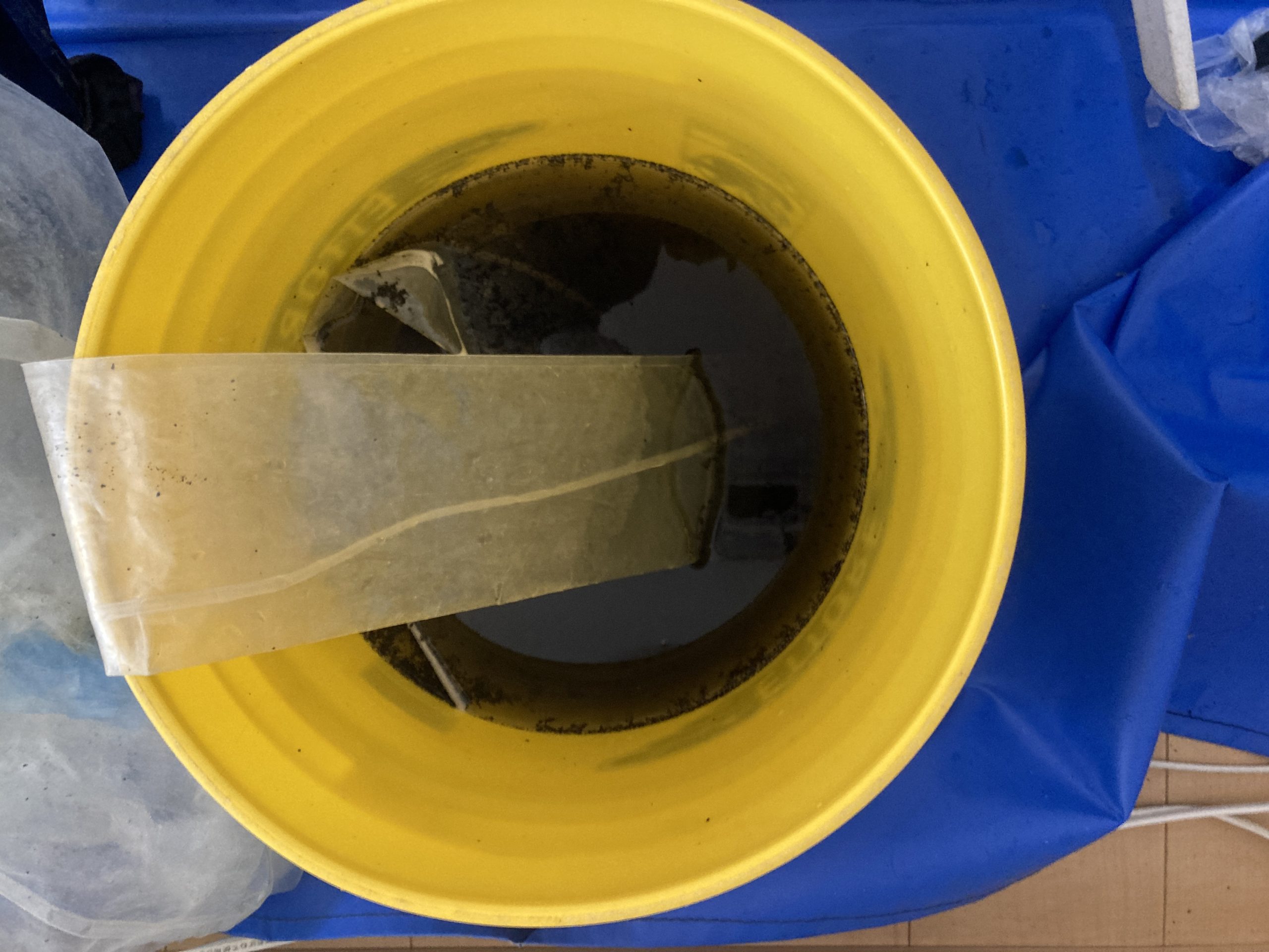 エアコン洗浄で出た汚水の写真｜福岡 エアコンクリーニング いい部屋おそうじPRO