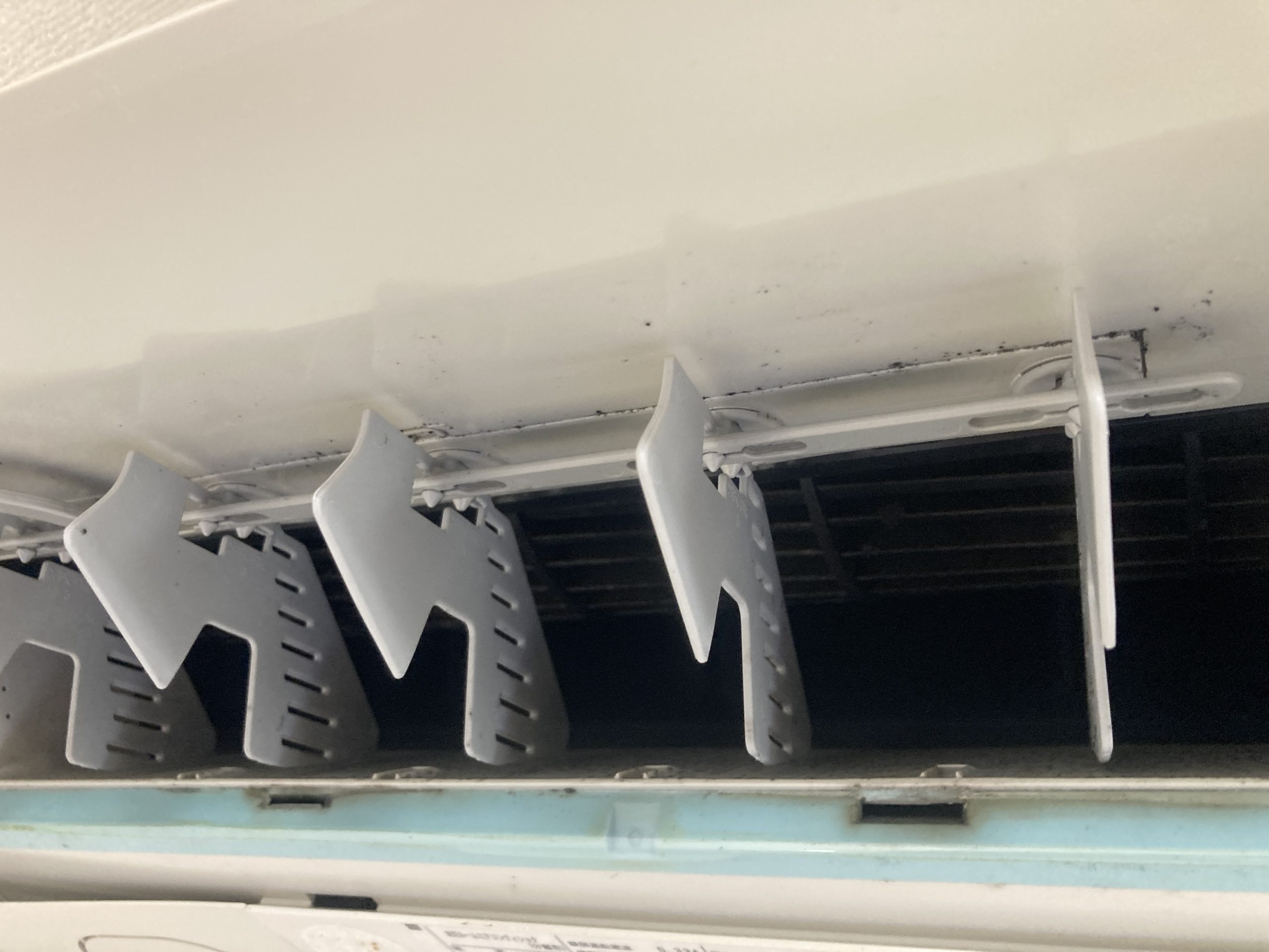 吹き出し口にもカビ汚れが