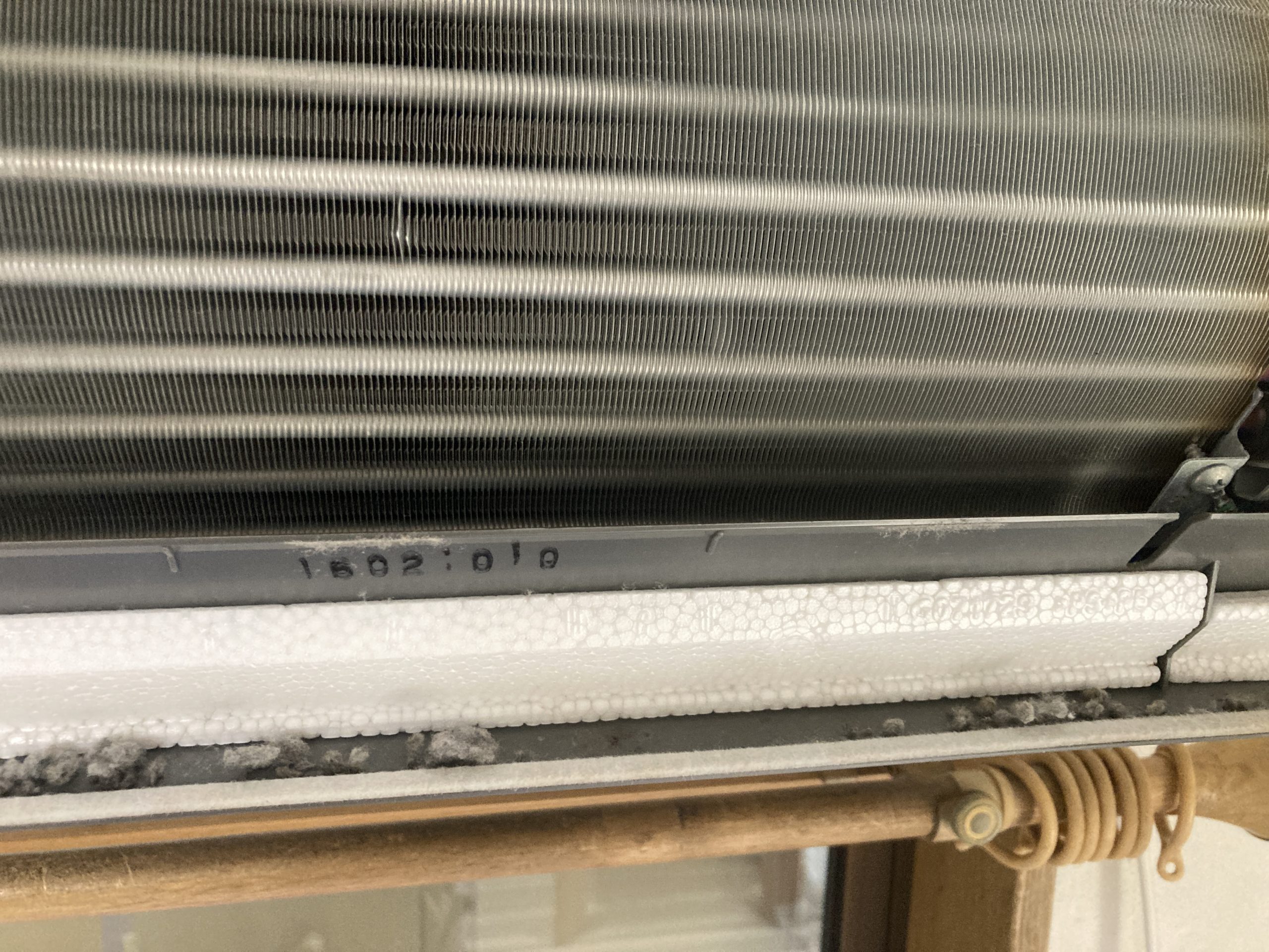 パナソニックお掃除機能付きエアコン（CS-636CXR2-W／2016年製）熱交換器