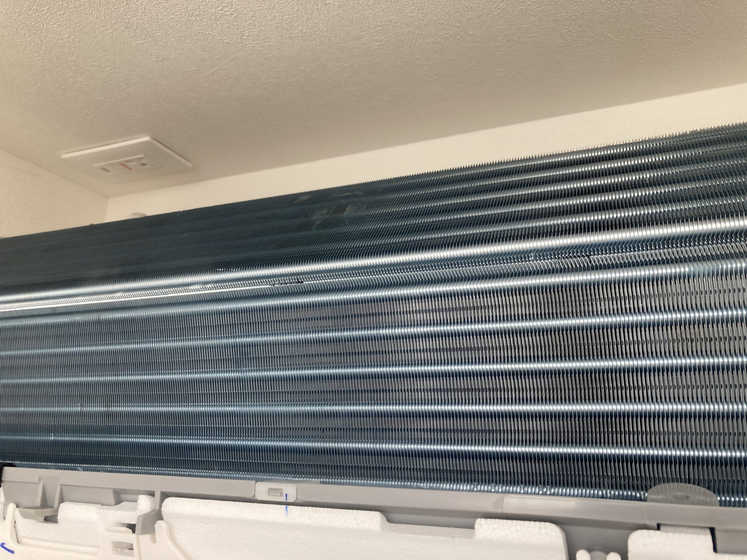 エアコンクリーニング後の熱交換器 ダイキン 福岡市西区