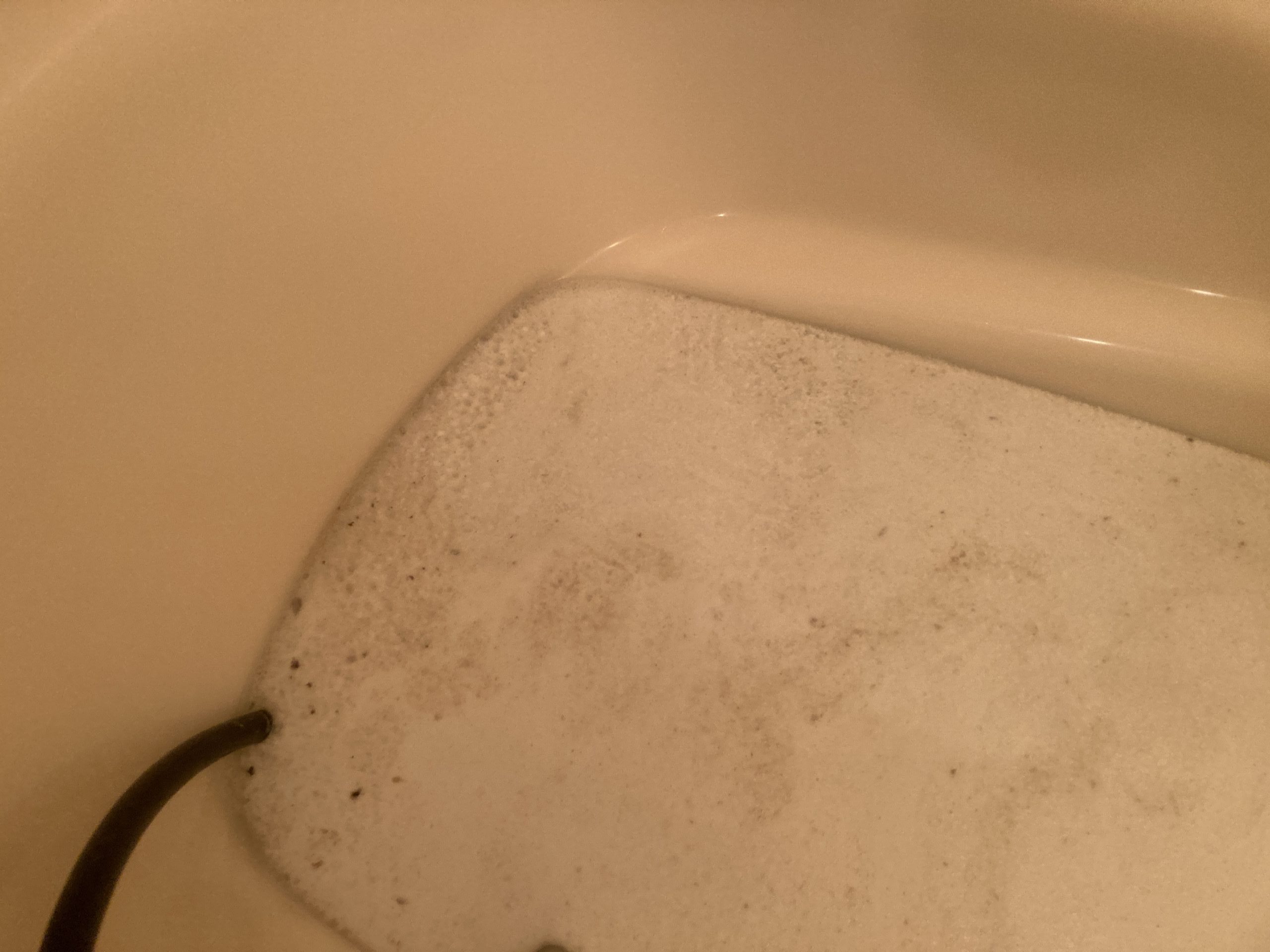 追い焚き配管洗浄作業開始7分